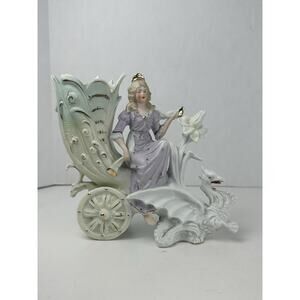 Vintage Ardalt Japan 9254 Rare Dragon Woman Planter 6.5” Tall